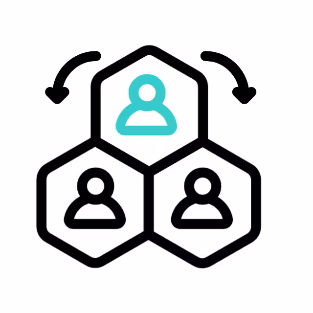 Icono de consultoría comercial y optimización de procesos de ventas